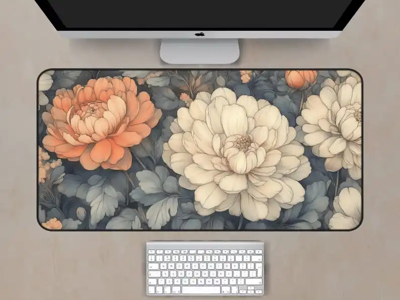 

Minimalist Floral Style Placemat,non-slip and Waterproof Mousepad,office and Gaming Desk Decoration Mat,perfect Gift for Friends