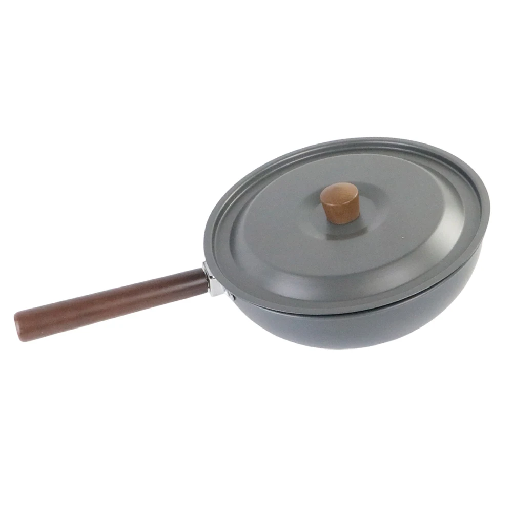 Folding Handle Frying Pan Camping Pan Outdoor Cooking Detachable Handle Good Heat Insulation Hard Anodized Aluminum