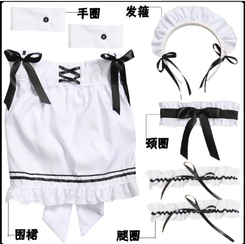

Black Cute Lolita Maid Costumes French Maid Dress Girls Woman Amine Cosplay Costume Waitress Maid Party Stage Costumes