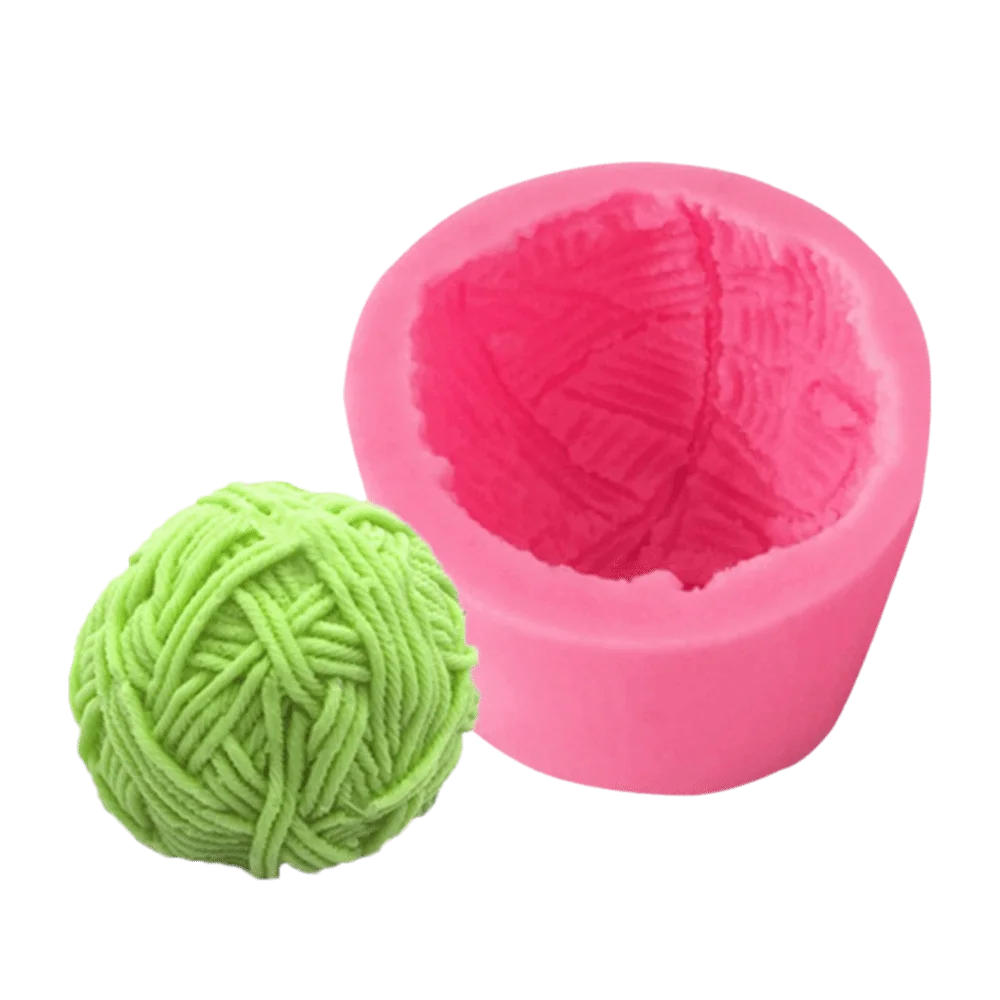 Silicone Silicone Candle Mold Three Dimensional Aromatherapy Grade Mousse Silicone Mold Fondant Compatible Wool Ball Texture