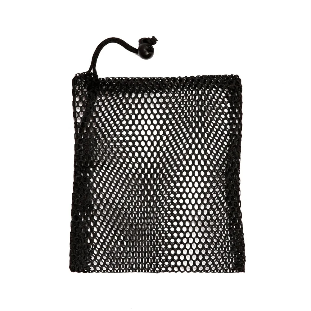 

3pcs Black Durable Mesh Nets Bags Pouch Tennis Ball Carrying Holder Storage Drawstring Closure Bag Not Included Balls(Large Size
