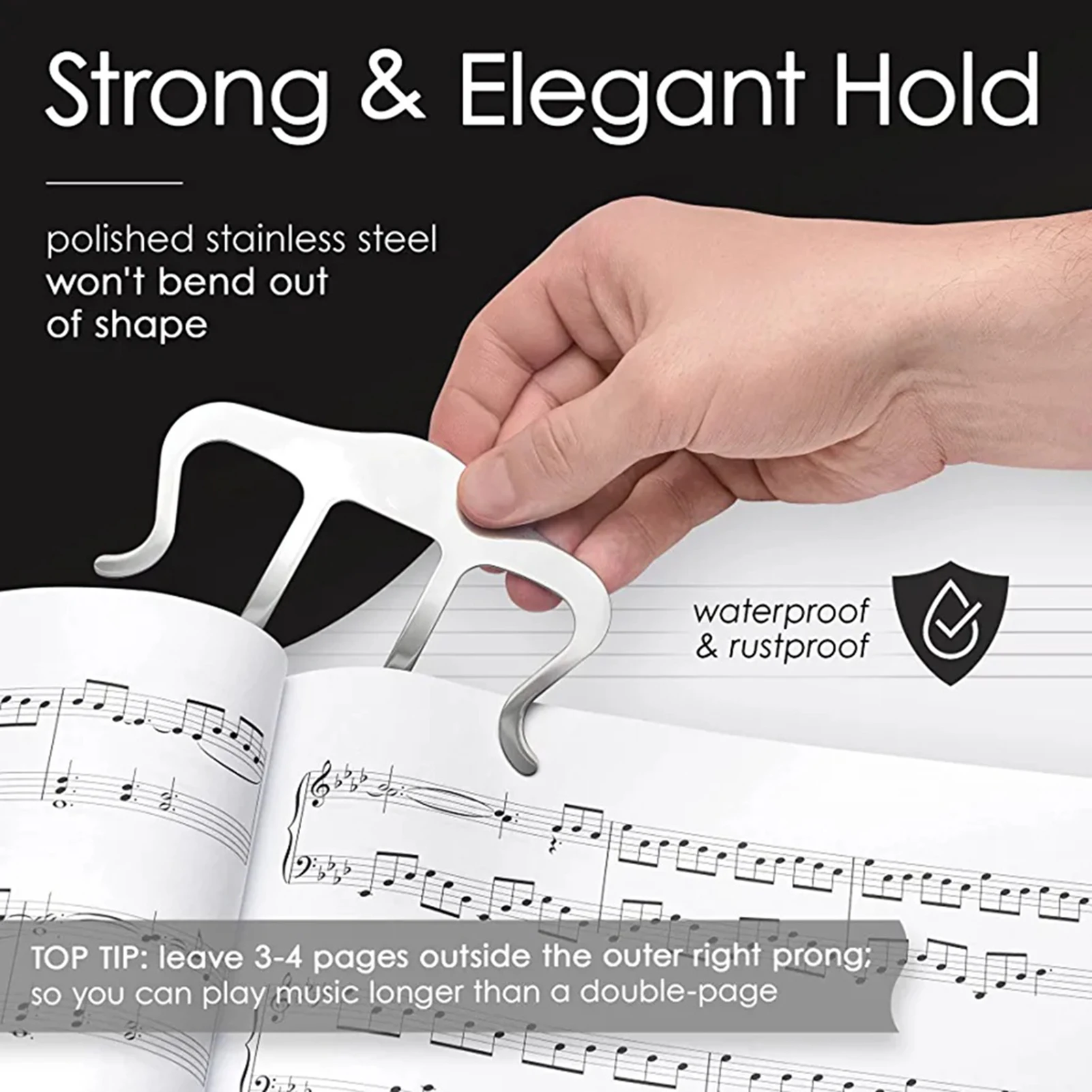 Music Holders Sheet Book Clip Satisfy Your Needs During Musical Practice for Cooking Recipe Magazines Newspapers