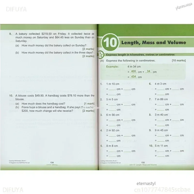 

6 Books/Set SAP Learning Mathematics Book Grade 1-6 Children Learn Math Books Singapore Primary School Mathematics TextbookBOOKS