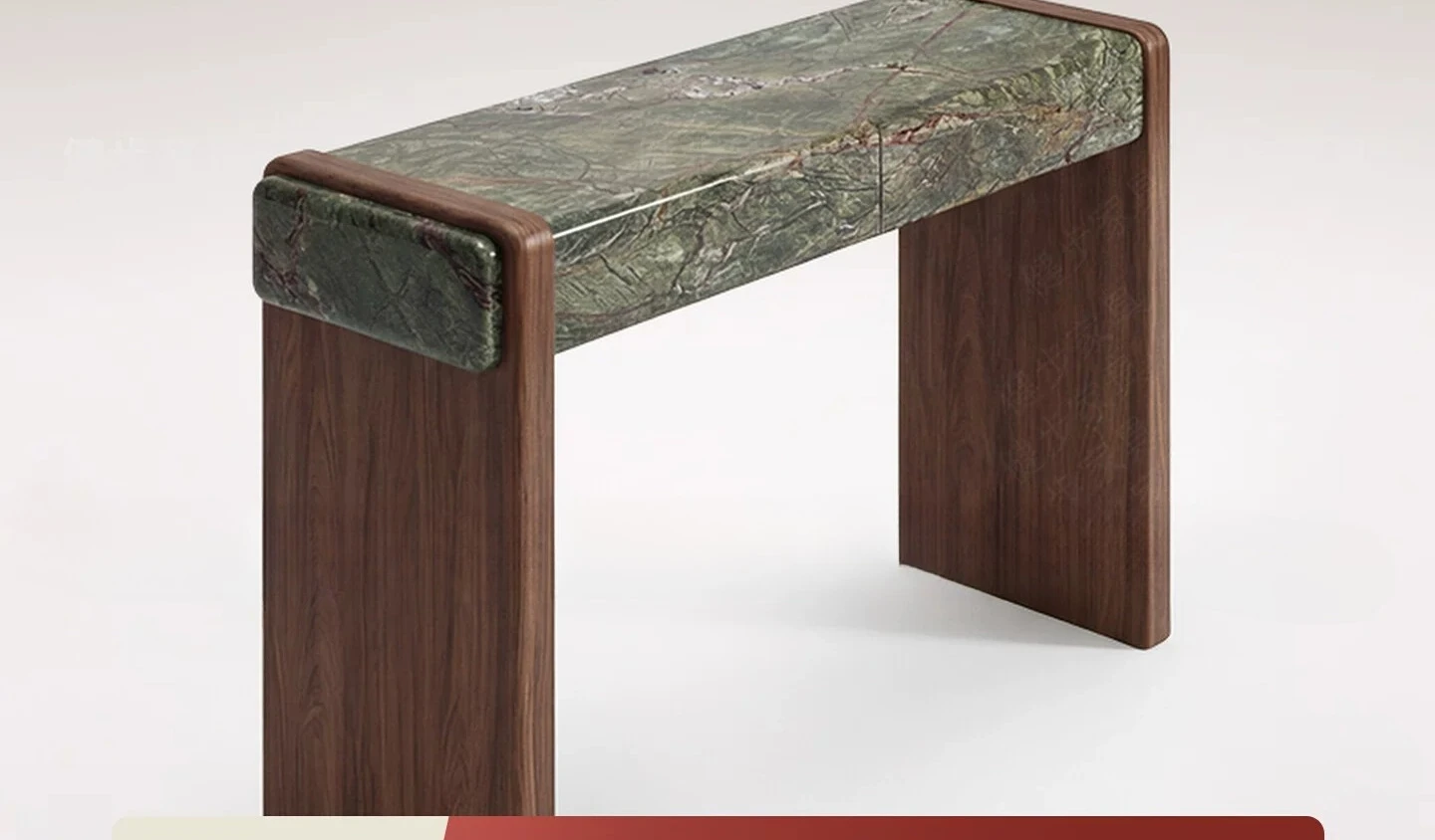 Simple modern entrance table marble locker rectangular wooden frame entrance table