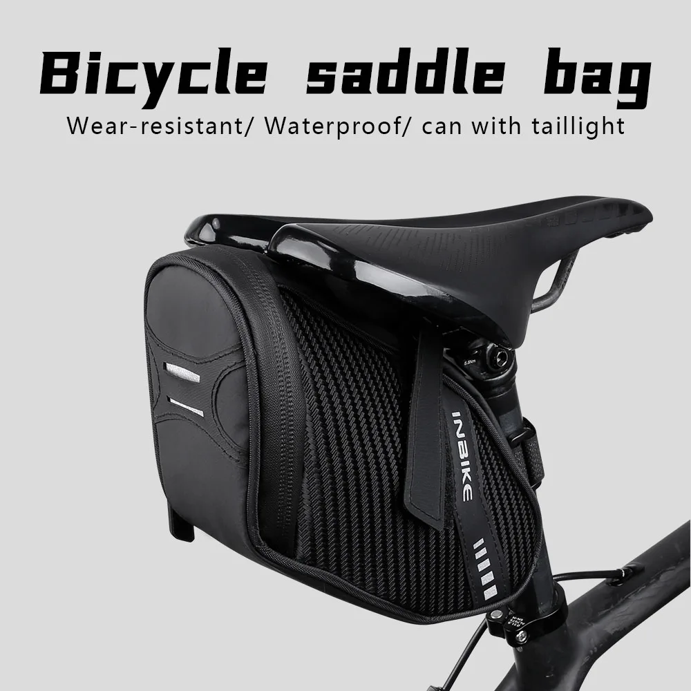 INBIKE Bicycle Saddle Bag Waterproof Bike Seat Bag Cycling Saddle Tail Post Bag Ultralight Tail Rear Bag Bicycle Rear Seat Pouch