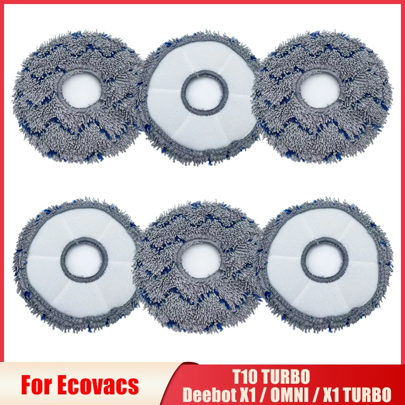 Replacement For Ecovacs T10 TURBO / Deebot X1 / OMNI / X1 TURBO Vacuum Cleaner Mop Cloth Washable Mop Pads Parts Accessories