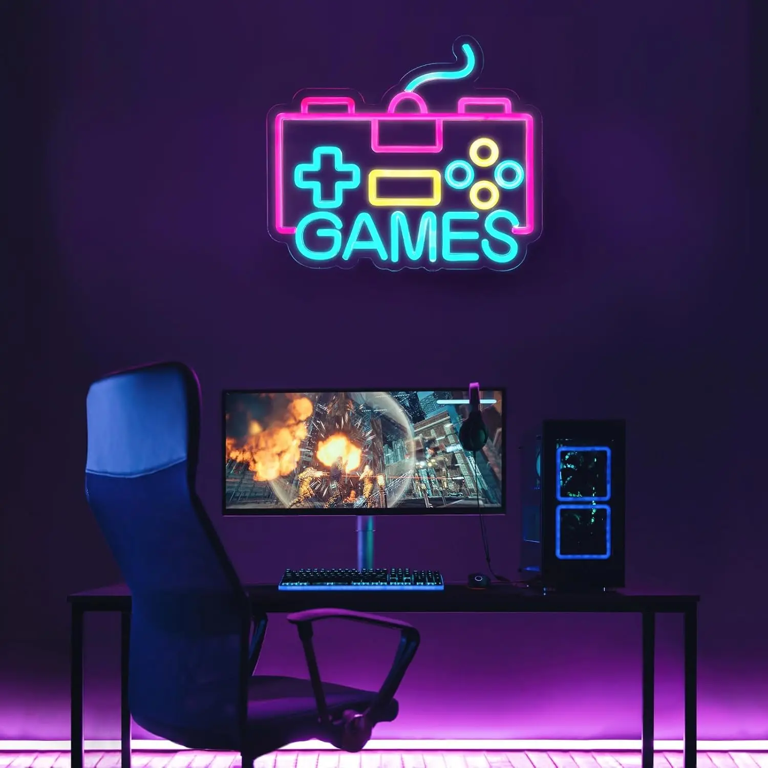 ألعاب النيون USB عكس الضوء LED ضوء النيون لغرفة النوم حفلة بار رجل الكهف لعبة غرفة ديكور المنزل تضيء تسجيل هدية