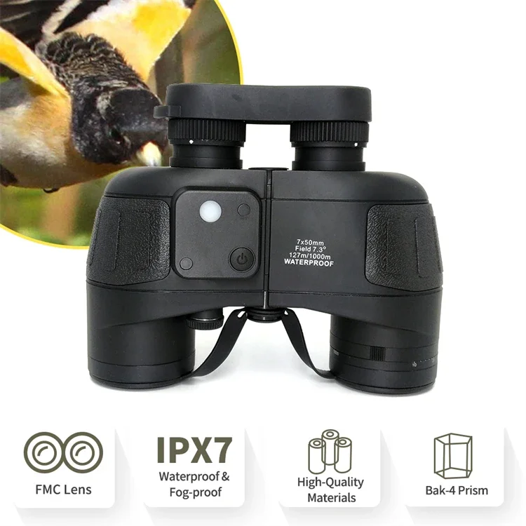 Secozoom  Rangefinder Binos Sightseeing Waterproof 7x50 10x50 Binoculars