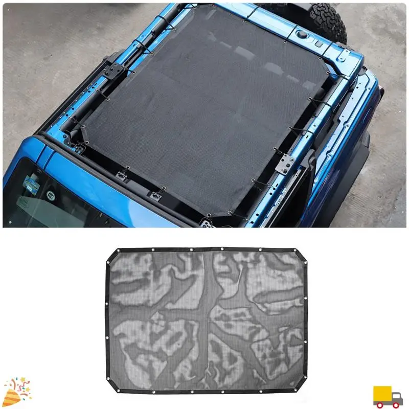 توفر الغطاء العلوي الشبكي للمظلة حماية من أشعة الشمس فوق البنفسجية للسقف لملحقات Ford Bronco 2 Door 2021 2022 2023