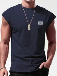 2024 New Running Fitness T-Shirt Quick Dry  Workout Sleeveless Fitness Oversized Men's Bodybuilding Sports T-Shirt Gym T-Shirt