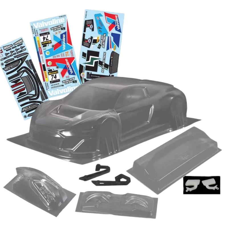 

TC168 1/10 Audi R8 GT3, On Road Car, RC Drift Body shell, 257mm wheelbase, 190mm width, Tamiya Chassis TT-01 TT-02