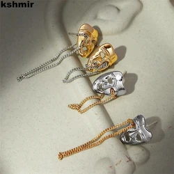 kshmir  2022 New mask earrings punk design female earrings Europe and America exaggerated high quality earrings accessories gift