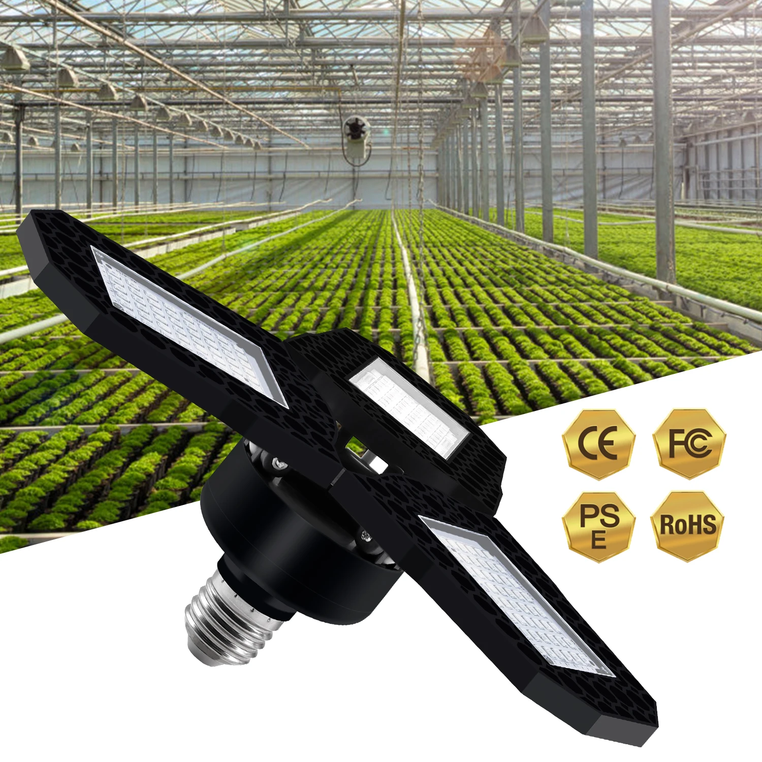 108/126/144LEDS Faltbare LED Wachsen Licht Gesamte Spektrum E27 Anlage Wachsen Licht Phytolamp Birne Für Indoor pflanzen Blume Sämling