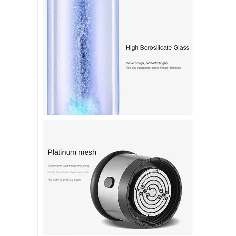 Hydrogen Rich Water Cup Hydrogen Generator Water Cup Filter Ionizer Maker Hydrogen-Rich Water Portable