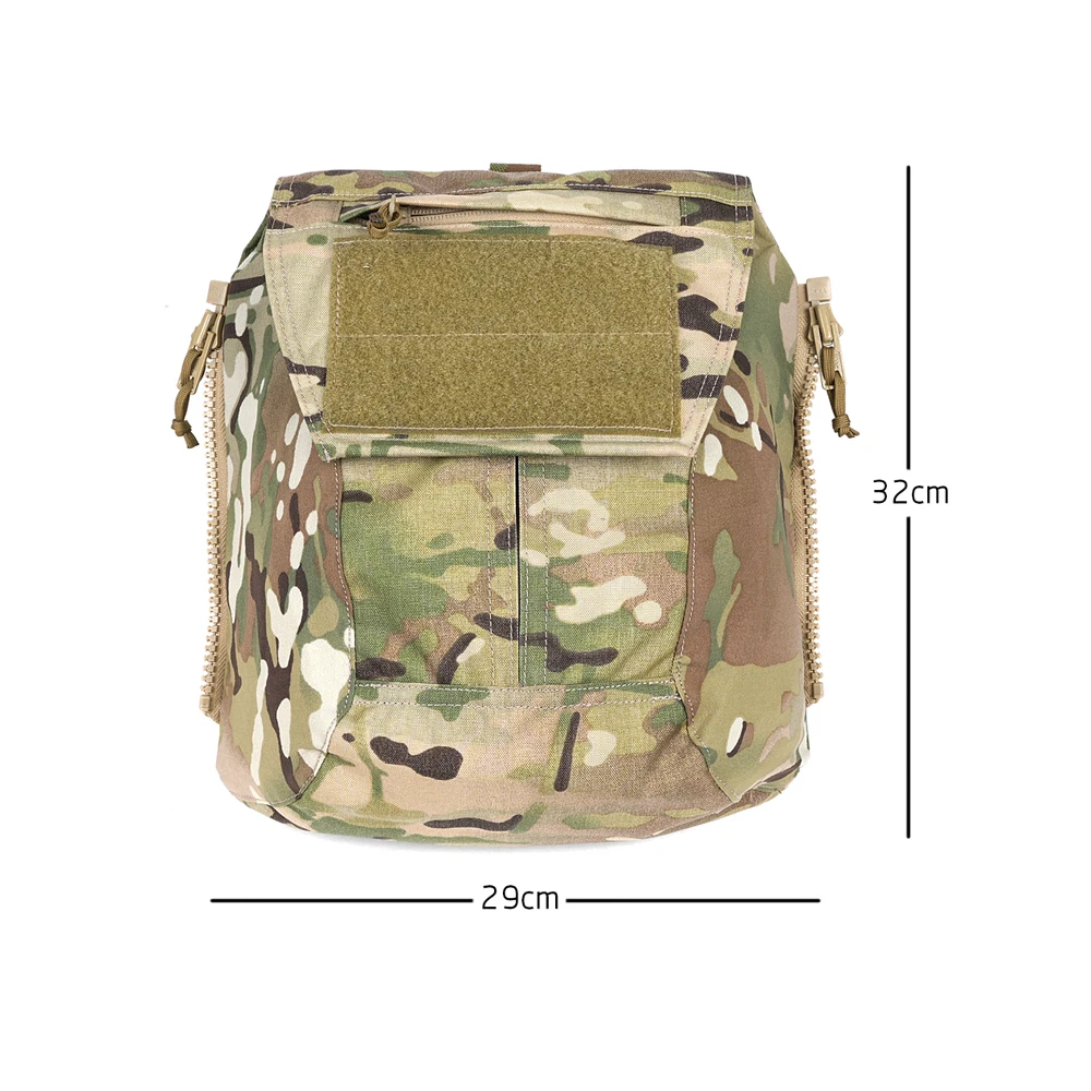 Outdoor Tactical Vest Multi-purpose Zipper Backplate Bag 1.0, Suitable For JPC AVS SPC Vest