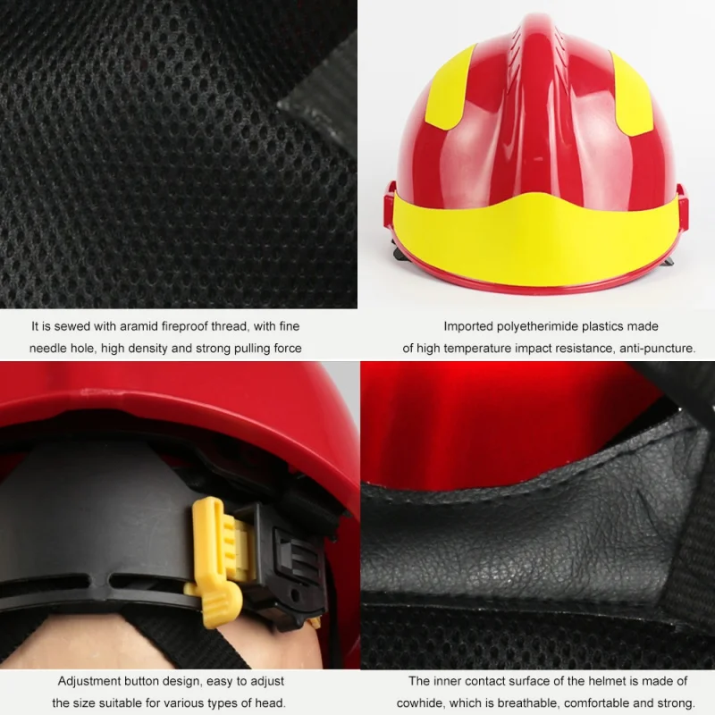 Imagem -02 - Capacete de Resgate de Emergência Capacetes de Segurança de Bombeiro Local de Trabalho Proteção contra Incêndio Chapéu de Duro Acessórios de Construção f2