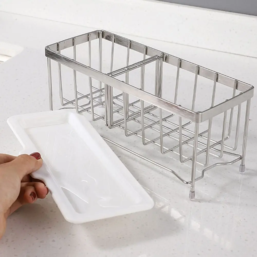 Stainless Steel Kitchen Sink Rack Self-draining Rustproof Drain Rack Organizer Save Space Chopsticks Holder