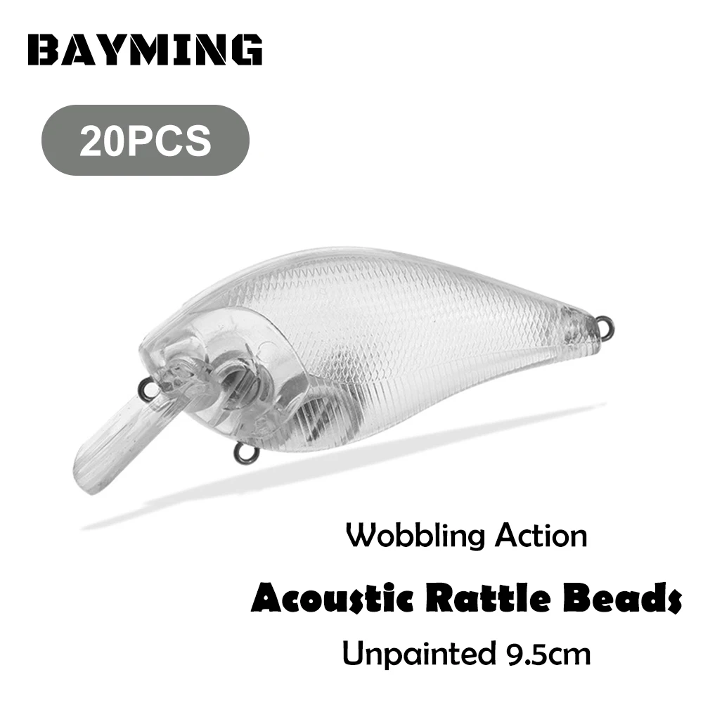 bayming-20-個未塗装ブランク餌和風フローティングガラガラワブラアグ​​ルクランクベイト-8-センチメートル-diy-人工釣りルアー