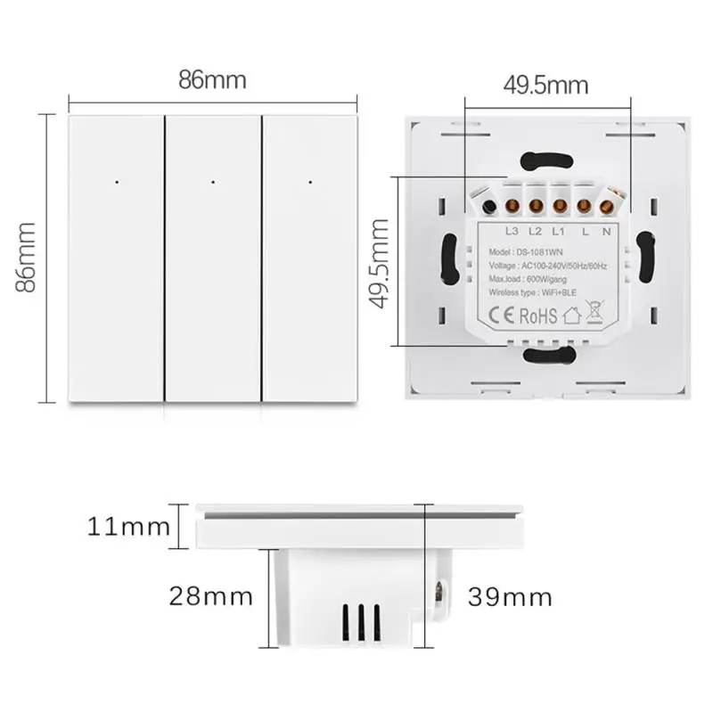 Imagem -04 - Tuya Botão Inteligente Interruptor Aquecedor de Água Chave de Medidor Europeu Wifi Bluetooth Temporizador Inteligente Alexa Google Home 20a