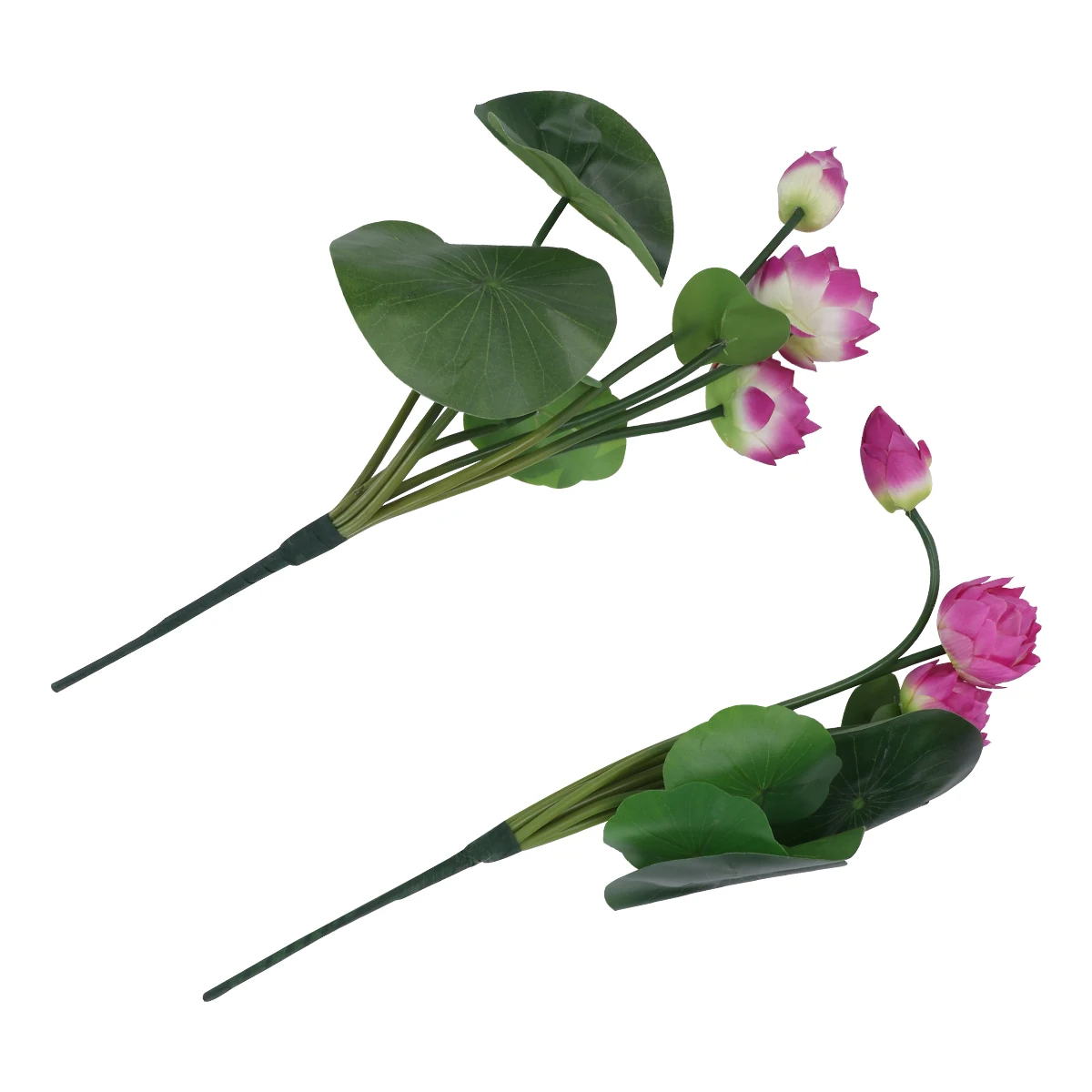 

2Pcs White Artificial Lotus Flower Ornament Fake Silk Lotus Plant Decoration for Home Store Party Festival Home Ornament