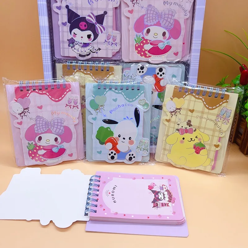 12pcs/lot Sanrio Melody Kuromi Coil Notebook Cinnamoroll Notepad Cute Memo Diary Planner Stationery Gift Office School Supplies