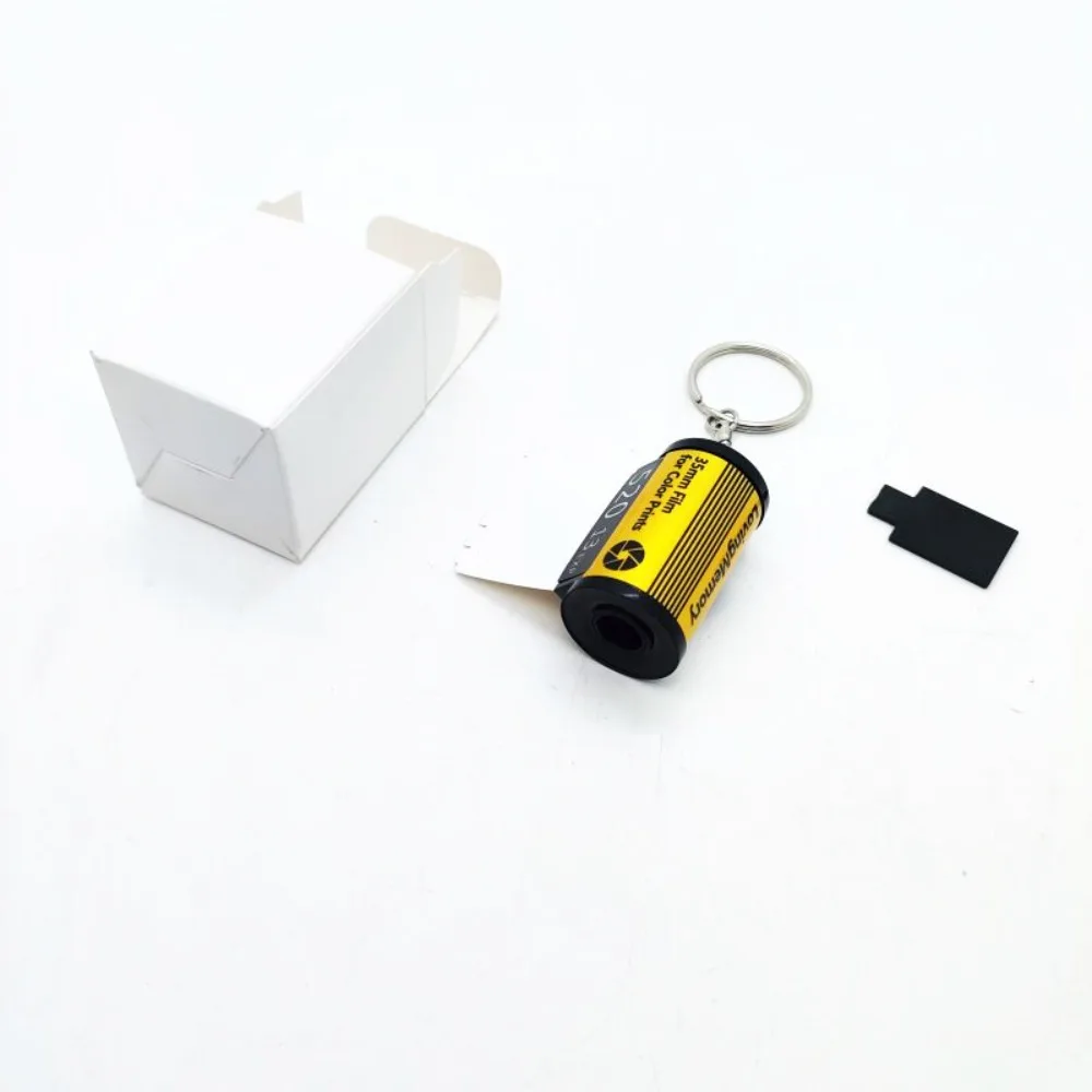 Dye Sublimation Heat Transfer Printing Keyring DIY Double Sides Blank Camera Film Keychain Record Life Creative