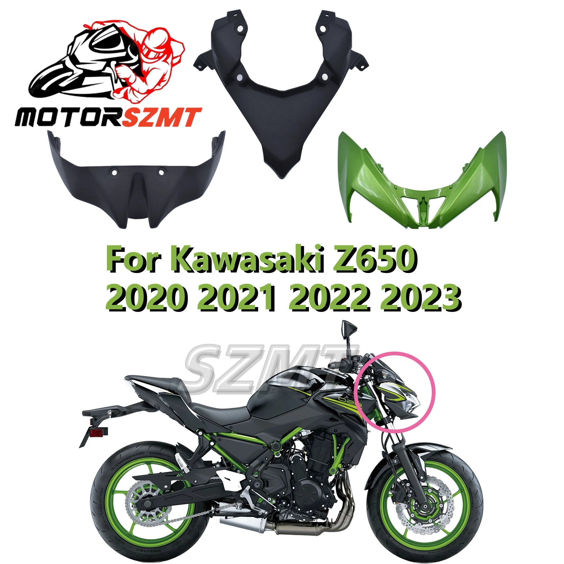 For Kawasaki Z650 2020 2021-2023 Headlight Fairing Turn Signal Cover Body Panel ABS Motorcycle Shell Sold Separately