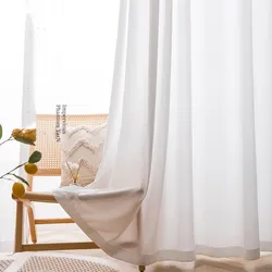 350cm /400cm/500cm Extra High Sheer Curtains for Living Room Non-See-Through White Privacy Light Filtering Curtains