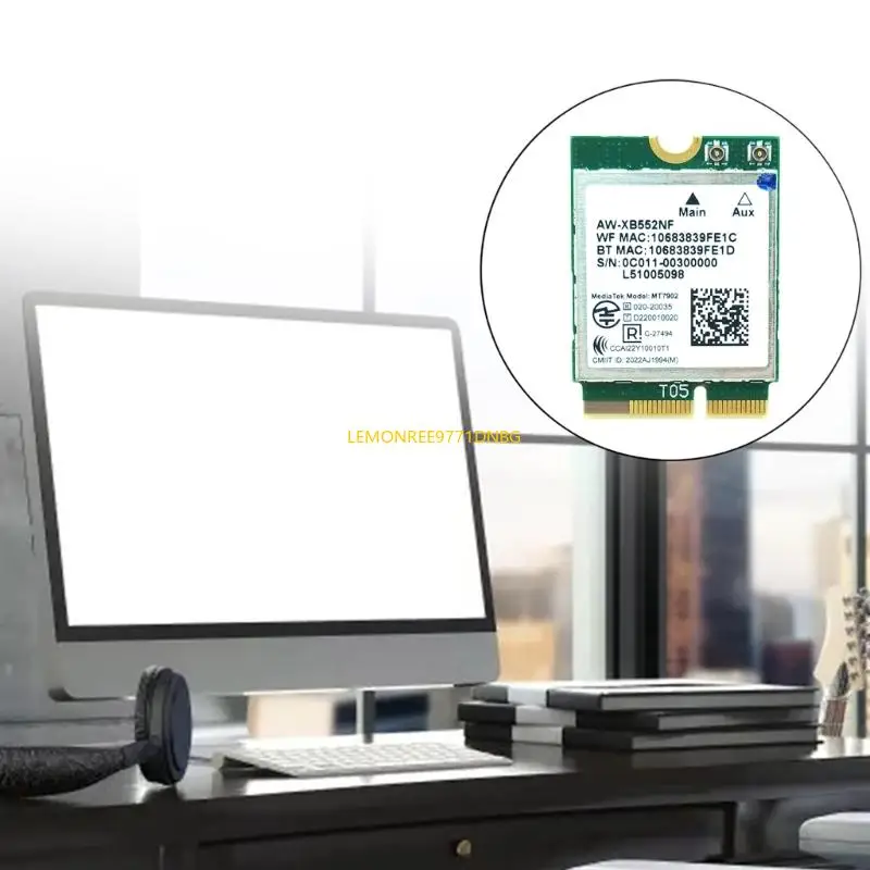 D7YC WiFi 6E 네트워킹 카드 MT7902 AW-XB552NF 2.4G 6G 2400MBPS BT5.2 CNVI