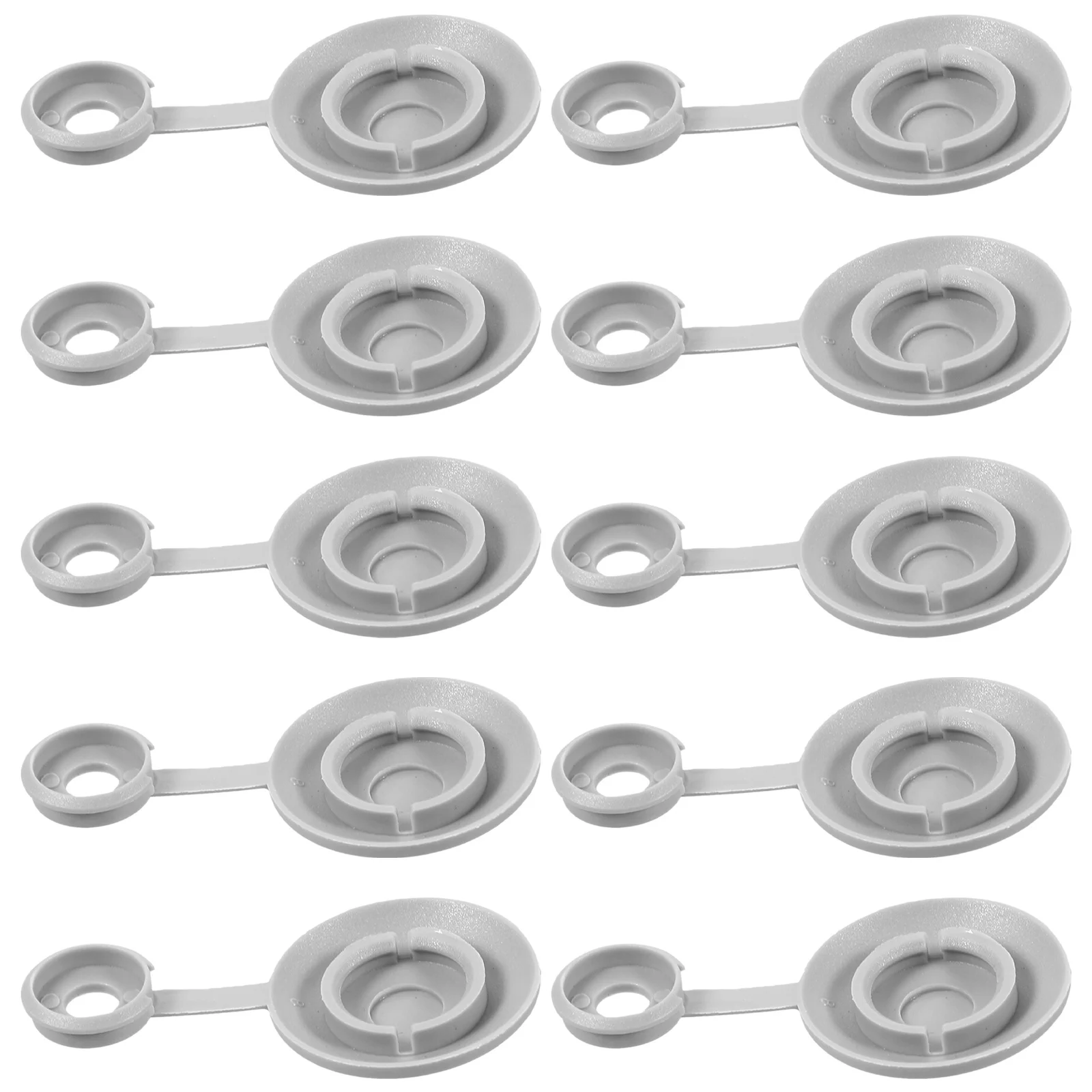 

10pcs Gray Screw Caps for Car RV Van Interior Panel Ceiling Decorative Plastic Covers Protect Rust Screw Durability