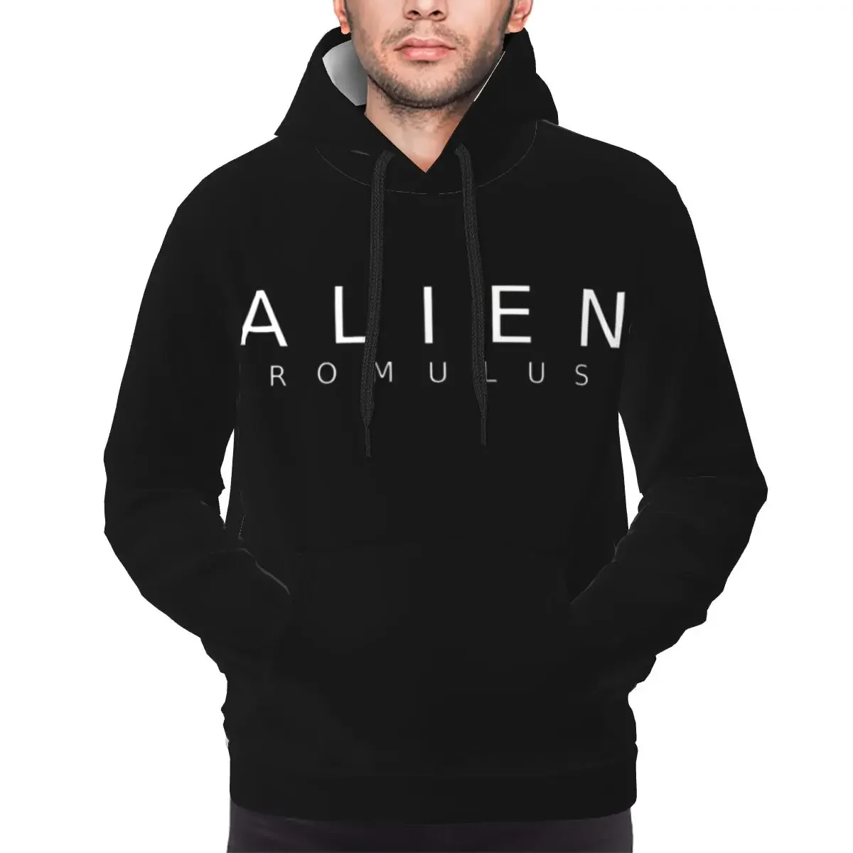 2024 Men Alien Romulus 2024 Movie 3D Print Hoodie Collar Drawstring Hoodies Fiction Film Pullover Sweatshirts Long Sleeve Shirts