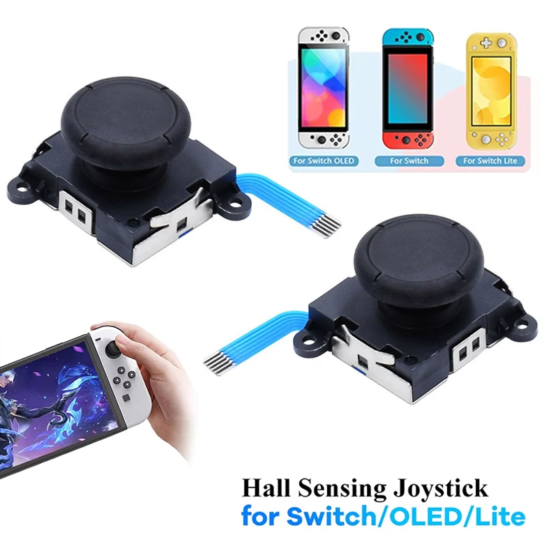 2pcs Replacement Hall Effect Joystick For JoyCon Replacement No Drifting Electromagnetic Hall Stick For Swicth OLED Lite Repair