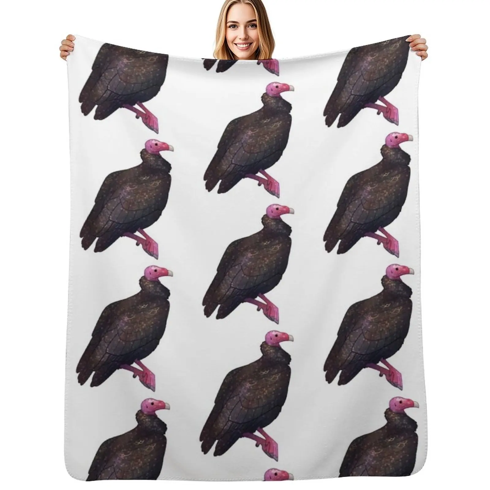 

Cozy Turkey Vulture Throw Blanket Plush Fuzzy Cozy Blanket for Couch Sofa