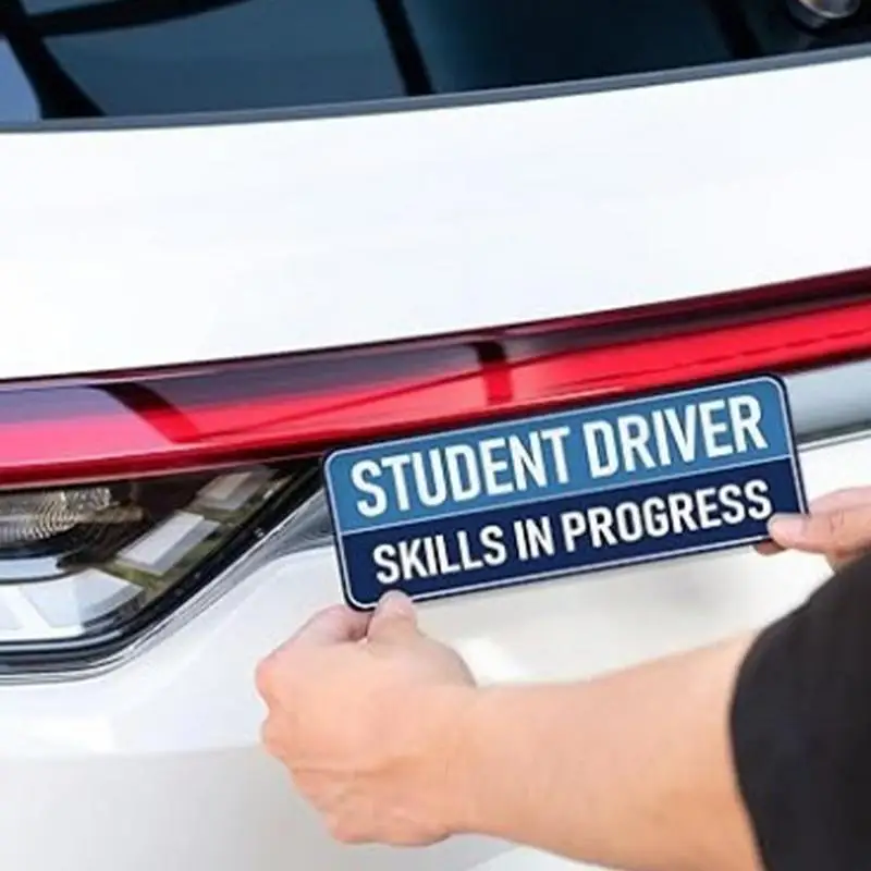 

Student Driver Magnet New Driver Magnet For Car Driving Signs Stickers For New & Beginner Drivers Weatherproof Safety Warning
