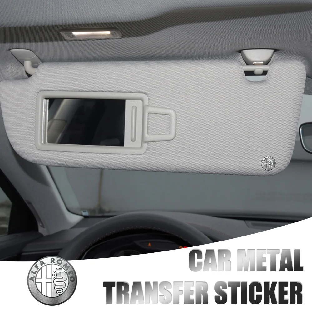 5/10 Stück Metall-Embleme Innenfensteraufkleber Dekor Auto-Innenausstattung für Alfa Romeo Sportiva Giulietta 159 Auto-Radkappe
