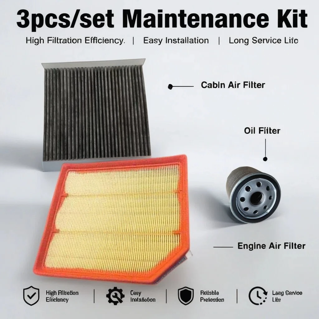 3pcs Filter Set For CHANGAN CS35 PLUS 1.4T 2019-2024 2022 2023 Enigne Cabin Air Cleaner Oil Filter Kit Car Spare Parts