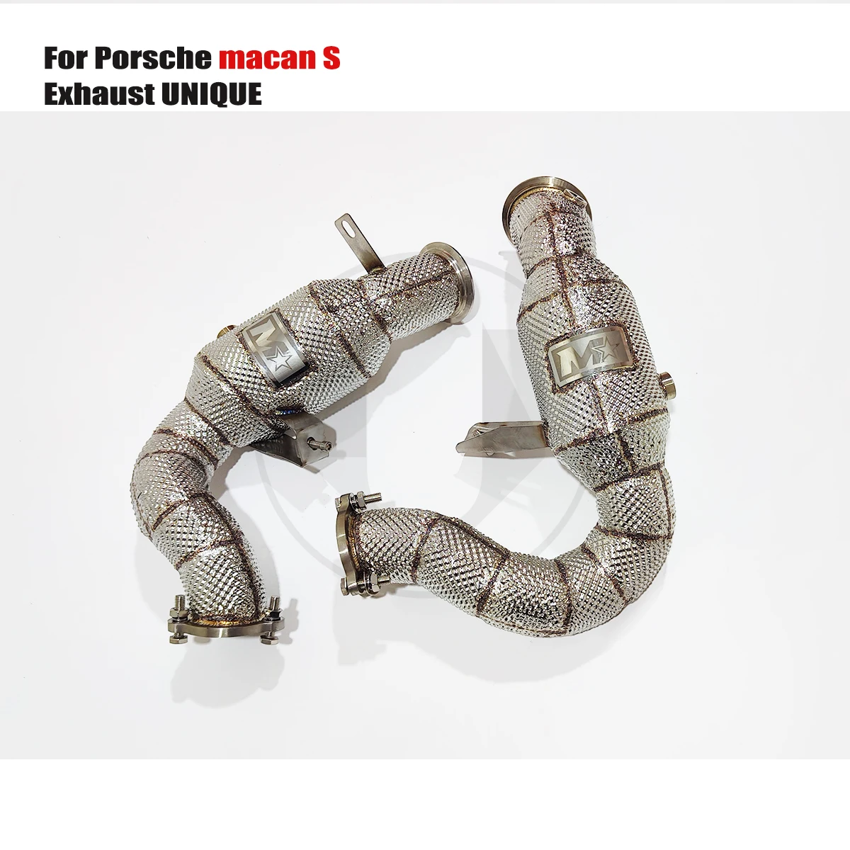 

UNIQUE Designs Porsche macan s 3.0t 3.6T ss304 with insulator downpipe With cat/without cat exhaust pipe