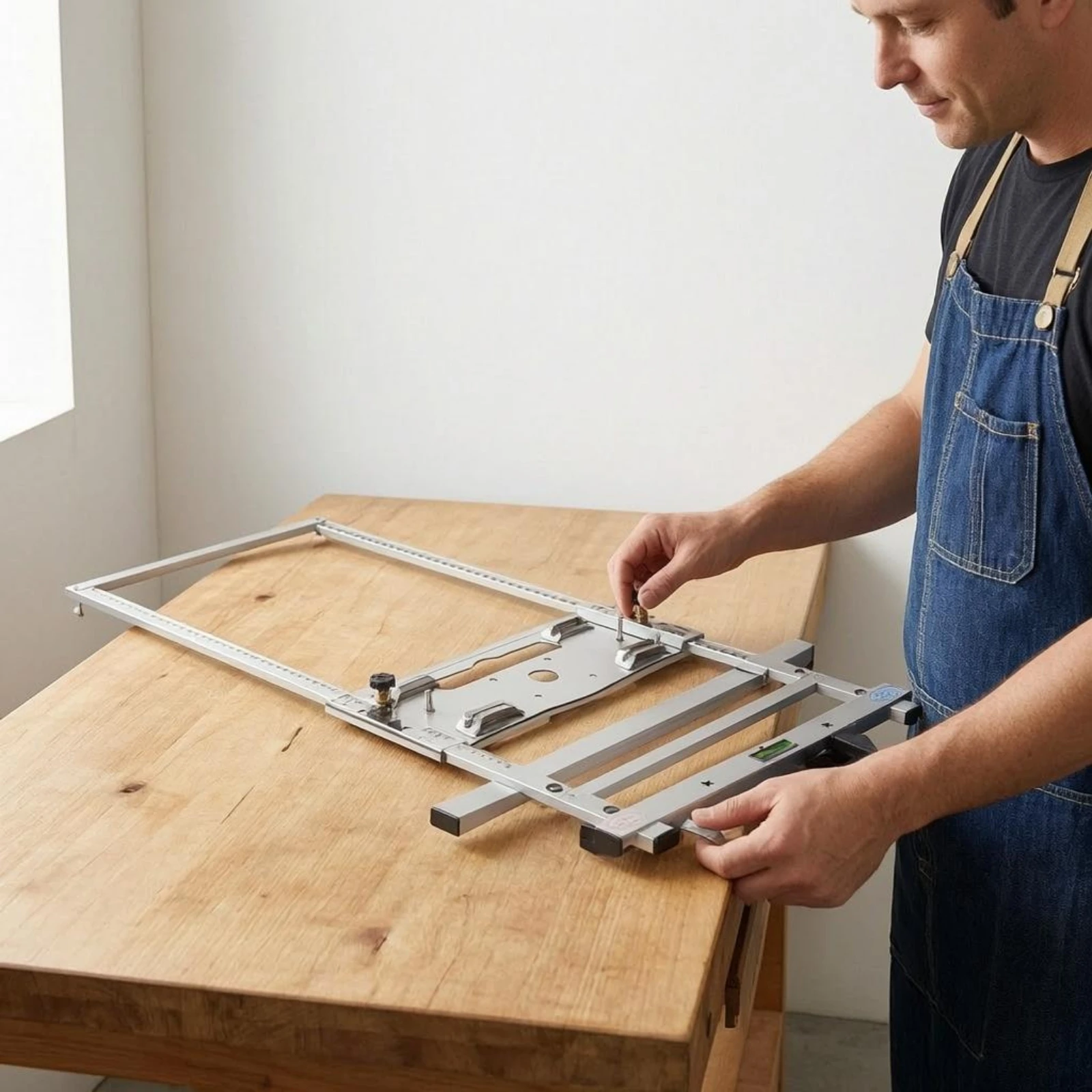 Sliding Cutting Guide Stainless Steel Adjustable Saw Guide Power Tool Accessory Metal Frame