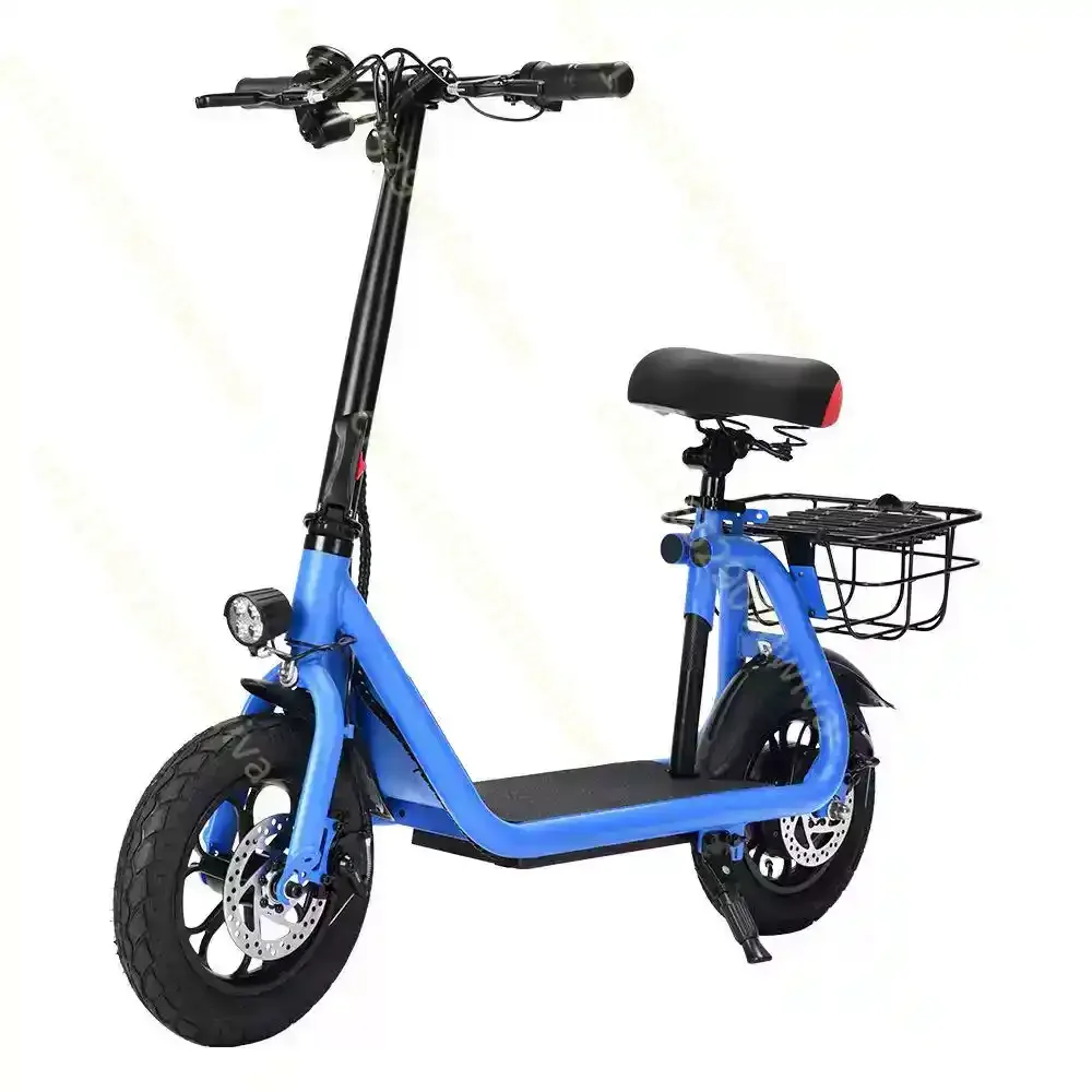 Electric Grocery Shopping Cart, Folding Scooter, Pedal Bike with Electricity for Quick and Easy Shopping