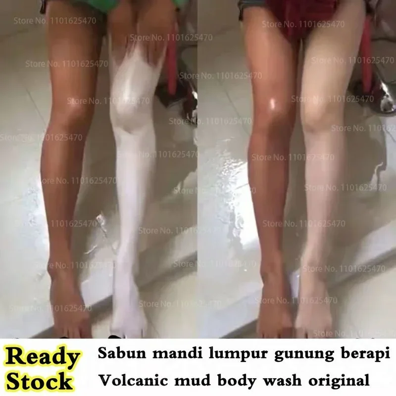 Sabun Mandi Lumpur Gunung Berapi Original Volcanic Mud Body Wash Whitening Putih Satu Badan Shower Gel