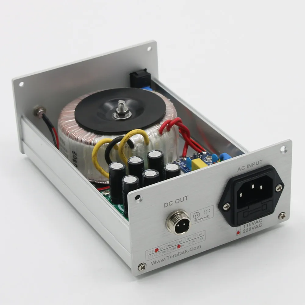 HiFi TeraDak Hi-End 30W Toroid PSU Regulated Linear Power Supply DC5V-DC15V Audio Adapter view 2