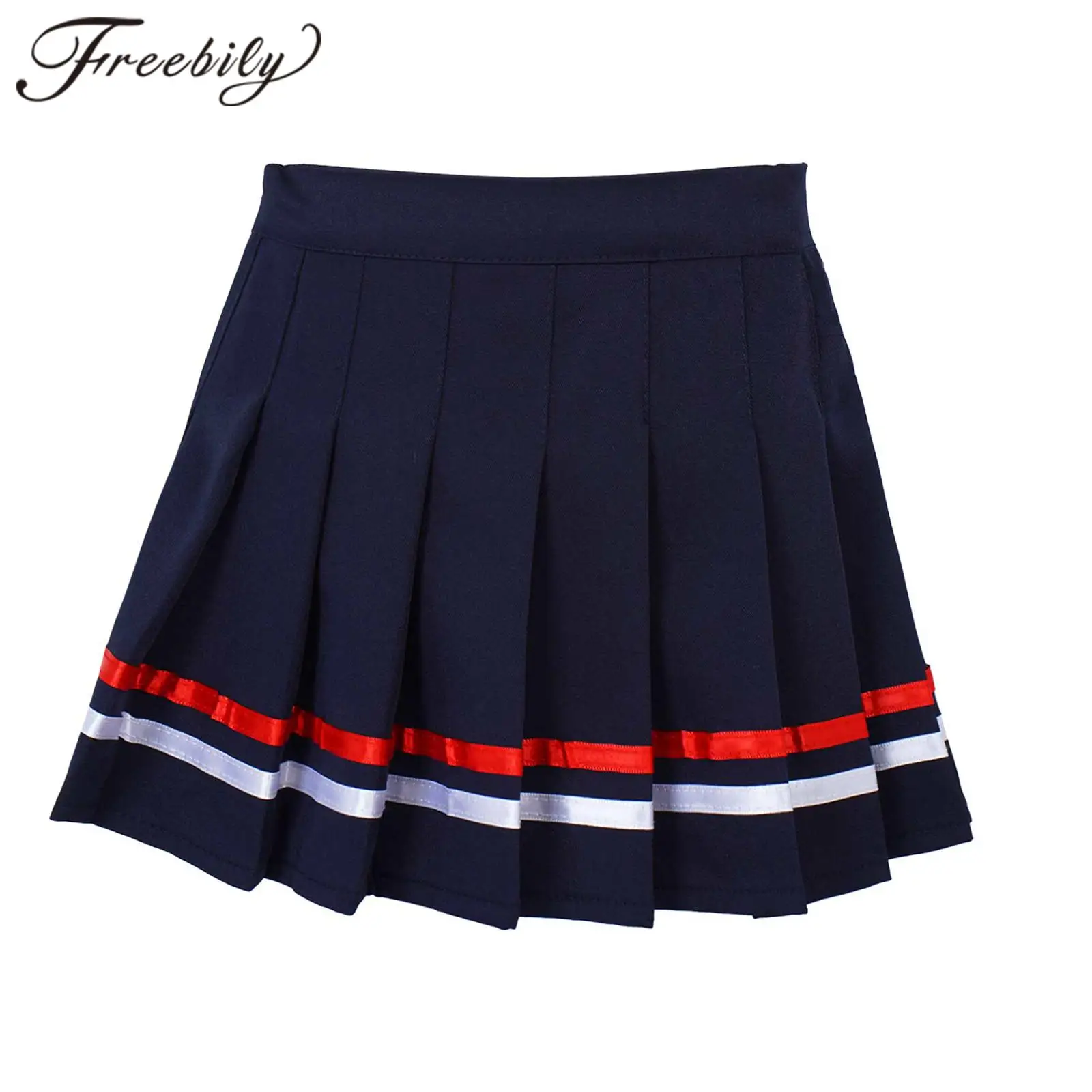 Girls' Pleated Skirt, Golf Tennis Skorts, Korean Style Fashion, Striped School Uniform Skirts, Elastic Shorts, Kids