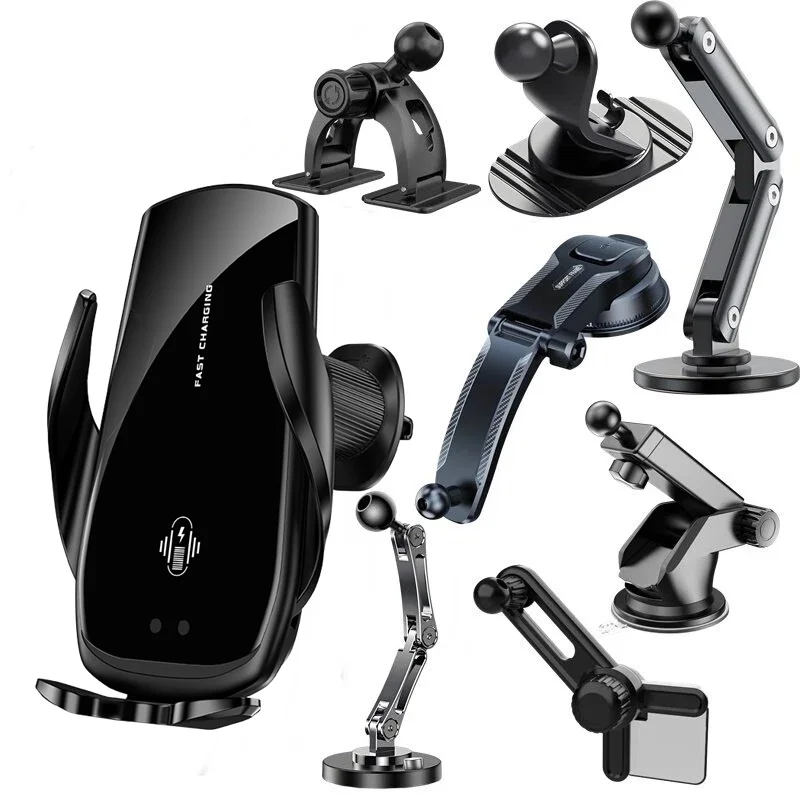حامل شاحن لاسلكي للهاتف السيارة العالمي بقدرة 15 وات 360 درجة ° حامل دوران لهاتف آيفون 17 16 15 14 13 12 11 سامسونج جالاكسي S25 S24 #1