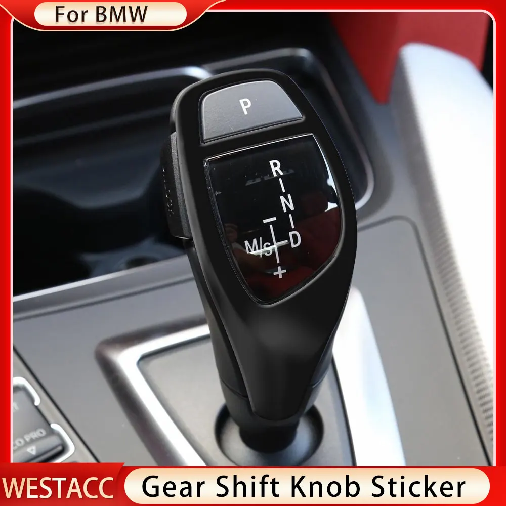 Carbon Fiber Gear Shift Knob Cover Sticker for BMW F30 F10 F15 F07 F20 F21 F34 F35 F31 1/3/4/5 Series X3 X4 X5 X6 Accessories