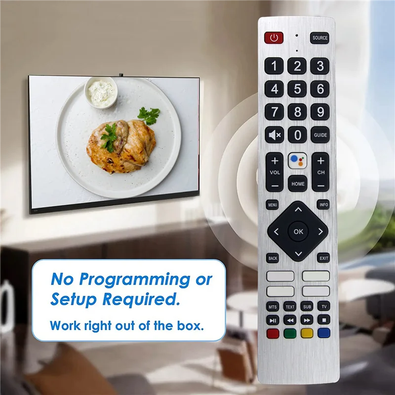 2X RMC0133 Reemplazo de control remoto para Sharp TV Control remoto Configuración gratuita-A74Z