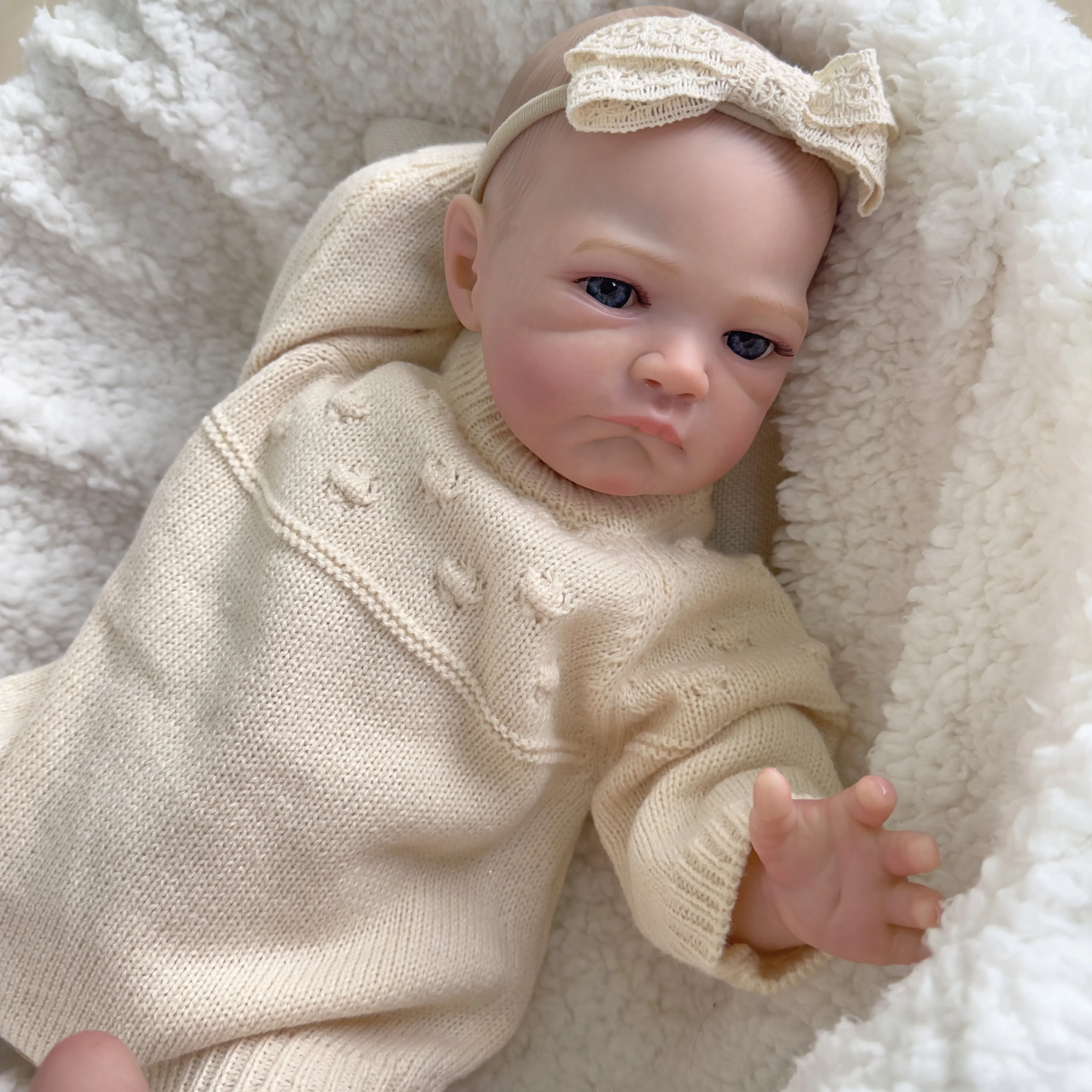 20inch August Awake Already Painted Finished Reborn Baby Doll Baby 3D Painting with Visible Veins