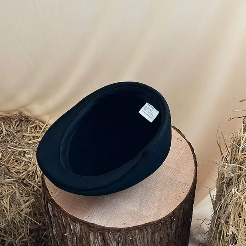 Winter Retro Zeitungsjunge Mütze Männer Frauen Wolle Hut Casual Baskenmütze Solide Unisex Fahrer Flache Kappe Kellner Kappe Street Style Chapeu Bäcker Hut – Detail 14