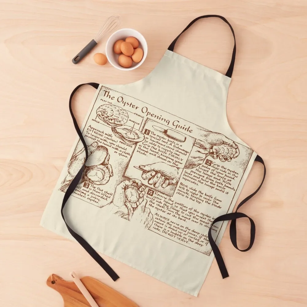 Oyster Opening Guide Apron For Man For Woman For Women kitchen utensil Apron