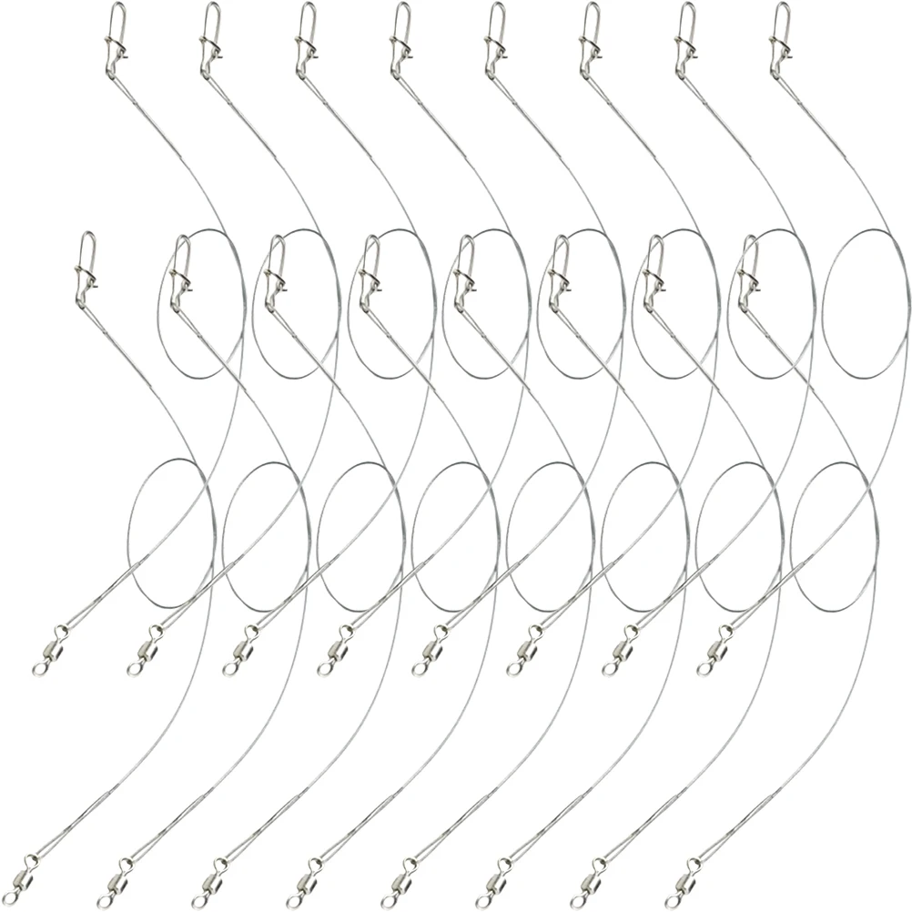 

24pcs Antiwear Wire Pin Leader Fishing Sturdy Line Saltwater Gear Steel Strong Metal Freshwater Tackle Bass Trout Carp