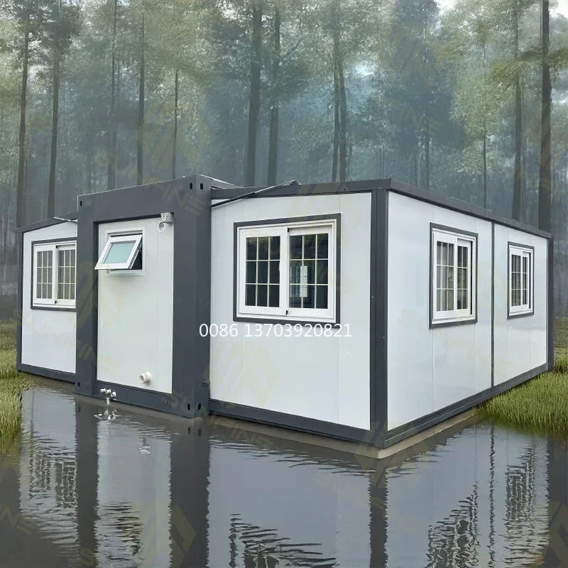 20FT Prefabricated Expandable Portable Container House Granny Flat Tiny Cabin Capsule Home for Living Office Use